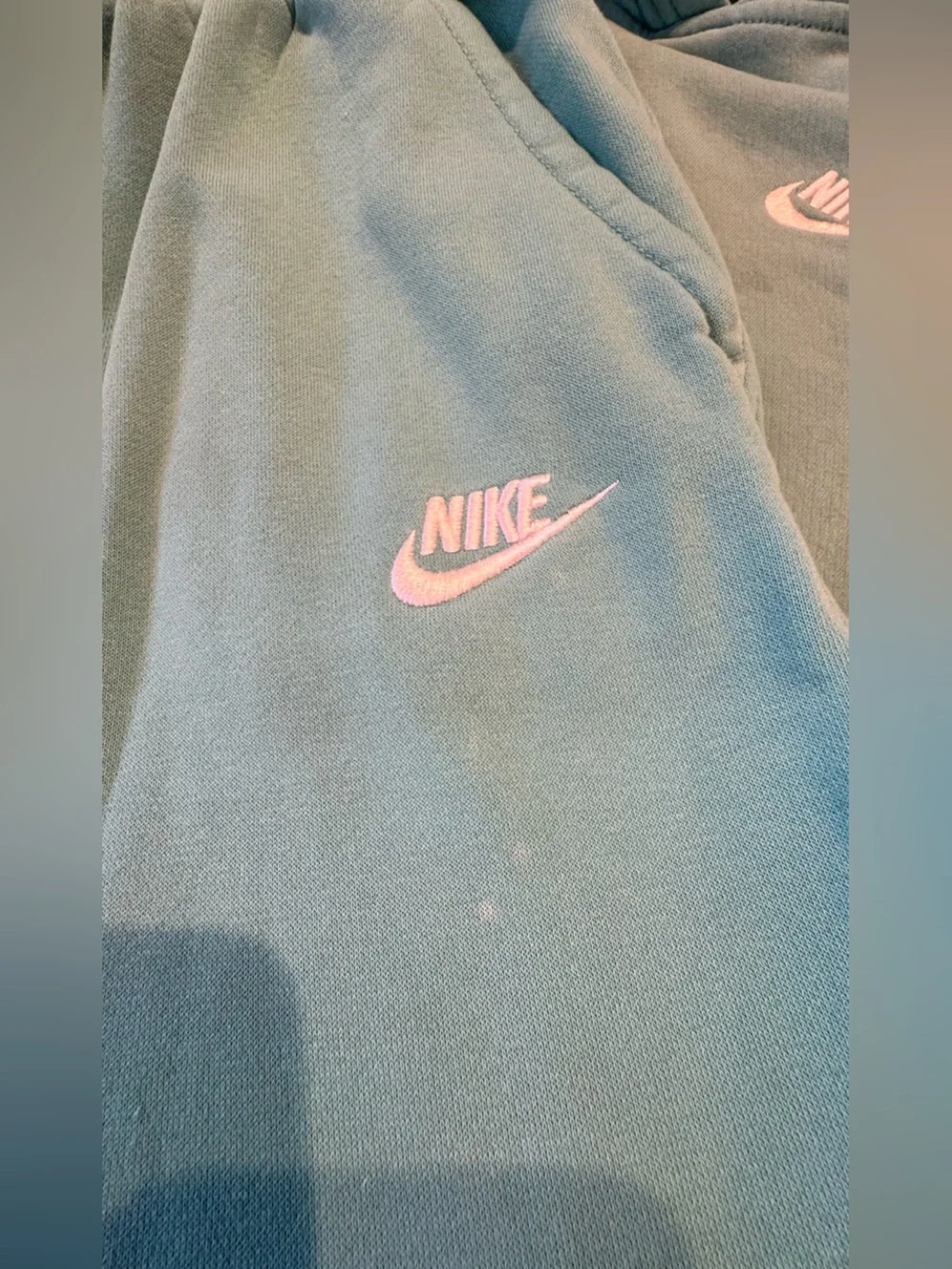 Nike Turquoise Pullover Hoodie and joggers with White Swoosh